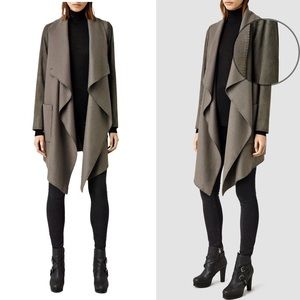 AllSaints Suri Roux Coat , Light Khaki